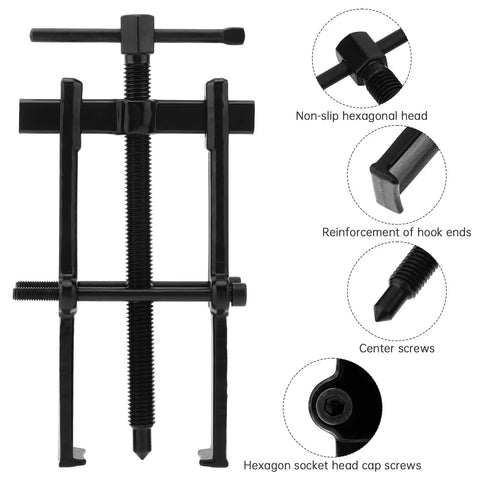 Two Claw Bearing Puller Tool for Auto Maintenance and Car Repair, Heavy Duty 8 Inch Lifter with Dual Claw Design, Chrome Vanadium Steel