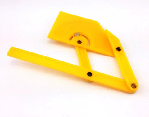 Top Shelf Dead On Accurate Plastic Protractor Angle Finder With Measuring Arm Ruler Tool Features 0 To 180 Degree Range No Fuss Foldable Storage Design In Bold Yellow