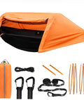 Ultra Lightweight Camping Hammock With Mosquito Net And Rainfly A Backpacker Ready Portable Sleeping Hammock Tent For Trail Trips And Outdoor Adventures Orange