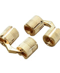 Hidden Cabinet Door Hinges 8-12mm Brass Copper Concealed Barrel Invisible Hinge Set Of 2 For 12mm Doors shown in detail