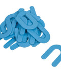 Horseshoe Tile Spacers For One Sixteenth Inch Grout Joint Pro Grade Pail Of Two Hundred Reusable Spacers In A Tub For Marble Granite Porcelain And Large Format Tiles Horizontal Or Vertical Installations, blue horseshoe-shaped spacers