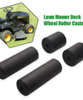 Deck Wheel Roller Caster Kit with Two 67240 and Two 30240-0 Rollers for Lawn Mowers, shown with mower deck image.