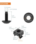 Rock Solid Heavy Duty 50 Pack Rack Mount Screws And Cage Nuts Kit With Washers For Server Cabinets Network Racks And Carbon Steel 10-32 Thread fasteners specifications with dimensions.