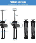 Four Piece Universal Toilet Seat Bolts And Screws Kit For Easy Install with dimensions and rust-resistant design.