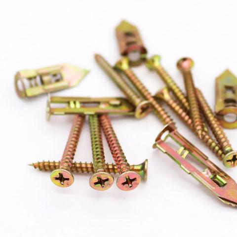 Self Drilling Drywall Anchor Kit 160 Pieces With 80 Anchors And 80 Self Tapping Screws Carbon Steel Zinc Expansion Anchors For Gypsum Board