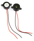 Two Pack Active Piezo Buzzer 3 To 24V DC With Lead Wire, Crazy Loud 85dB Alarm Sounder, Compact 23x12mm, ABS Shell