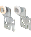 Sliding Closet Door Roller Kit For Top Hung Bypassing Doors Fits 3/4 To 1-3/8 Inch Thick Wardrobe Panels 7/8 Inch Convex Edge Wheels