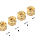 Brass 12mm Hex Wheel Hub Drive Adapter For One Tenth RC Crawler Fits Axial SCX10 Wraith 90027 90046 Tamiya CC01 D90 Redcat Gen7 Gen8