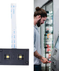Barcode Scanner Module With Embedded USB Interface For Access Control And Self Service Kiosks next to a person using a kiosk