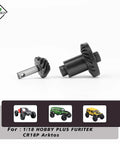 HobbyPlus CR18P Overdrive Helical Gear Set 24T And 12T for 1 18 Scale RC Crawlers, black gear components