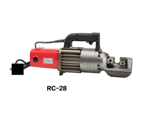 Beefy Professional Portable Rebar Cutter Rc 28 Shears with red and silver design for cutting steel bars from 4 to 28 mm.