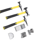 7 Piece Auto Body Repair Kit With Carbon Steel Hammer And Dolly Set, Heavy Duty Dent Tools, Rustproof Build, Includes Toolbox