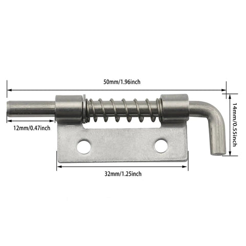 4 Piece Flat Pin Hinge Spring Latch Made From 304 Stainless Steel Rustproof And Rugged Durable Door Lock Spring Loaded Latch Pins