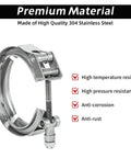 5 Inch Quick Release V Band Clamp Stainless Steel 304 Bolt Clamp For Exhaust Pipe Flanges with durability features