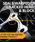 Head Gasket Sealant For Blown Head Gasket And Intake Leaks Quick Easy No Brainer Fix That Stops Coolant And Oil Leaks Fast Safe Engine Repair Trusted For Over 75 Years Keeps Your Ride Running Without Major Head Work.
