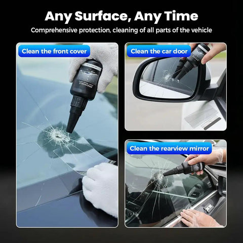 Ultimate Windshield Crack Repair Kit With 30ml Glass Repair Liquid 4 Step DIY Quick Fix use on car windshield and mirror