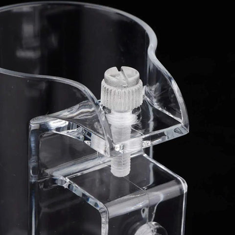 Pssopp Aquarium Fish Feeder Floating Food Control Station Clear Acrylic Screw Mounted Transparent Dish Keeps Flake Food Gathered In One Place Reducing Tank Mess And Supporting Cleaner Water For Happy Pets