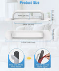 Diagram showing dimensions of 5.7 Inch Self Adhesive Aluminum Cabinet Handle Set Of 2 Peel And Stick Sliding Barn Door Pulls For Closet Kitchen Cupboard