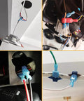 All In One T Tap Wire Connectors Kit 280 Pcs For 12-10 AWG Waterproof Splice Connectors installed on various wires.