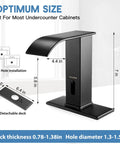 Touchless Sensor Bathroom Faucet With Automatic Waterfall Flow Matte Black Stainless Hands Free 1 Hole Install details