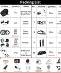 BBSHD Mid Drive Ebike Conversion Kit 48V 52V 500W 750W 1000W packing list details with accessories and optional items