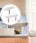 125 Piece White Tack In Drawer Glides Heavy Duty Furniture Slider Repair Kit For Dressers showing tack in glides with iron nails.
