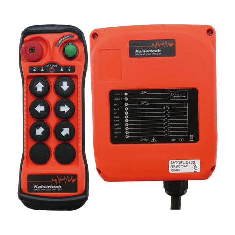 Six Button Industrial Wireless Crane Hoist Remote Control With 100 Meter Range, Built Tough Heavy Duty IP65 Weatherproof Transmitter And Receiver
