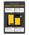 Heavy Duty Oil Free Industrial Air Compressor Built Like A Tank For Garage Jobs with yellow and black design features.