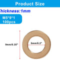 M5 Copper Flat Washer 5X9X1mm with dimensions shown for rust proof hardware fasteners in a clear image.