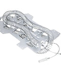 DC47-00019A Dryer Heating Element Replacement For Samsung Dryers showing coil and plate structure in close-up view.