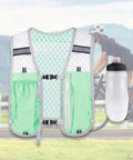 Hydration Vest Pack For Running And Outdoor Adventures, Lightweight Breathable Backpack With Adjustable Water Reservoir, Green