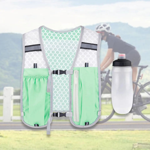 Hydration Vest Pack For Running And Outdoor Adventures, Lightweight Breathable Backpack With Adjustable Water Reservoir, Green