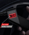 Beefy Digital Tire Pressure Gauge With Backlit LCD Display, 5-150 Psi Range, Angled Head, Rubber Grip, Auto Shutoff, Easy Unit Switching Between Psi Bar KPa Kg-Cm2, Accurate To Within 0.5 Psi, backlit LCD on tire