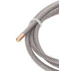 Close-up of steel wire from Tagout Cable Lockout Device With Multi Hole Design For Industrial Safety 1.8m Long 6mm PVC Cable