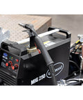 Magnetic MIG Welder Torch Holder Heavy Duty 3mm Steel Powder Coated Finish 2.75in Grippy Magnet in use on welding machine