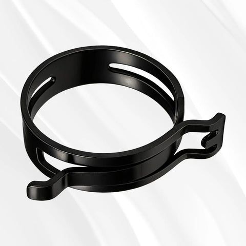 Black metal clamp from 4Pc Upper And Lower Radiator Hose Clamp Kit For Honda Cars And SUVs Like Accord Civic CRV Odyssey Element Pilot Prelude S2000 Replacement 19511PH7003.