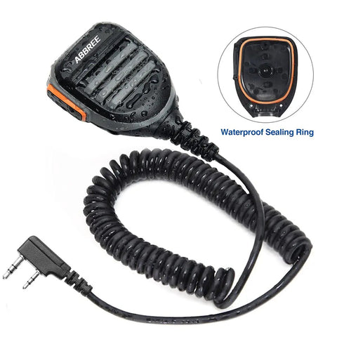 Remote Shoulder Microphone For Ham Radios Waterproof IP54 Speaker Mic With Built In Sealing Compatible With Baofeng UV5R Series