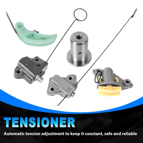 3.6L Pentastar Timing Chain Kit Drop-In For 2011-2016 Jeep Grand Cherokee Wrangler Dodge Charger Durango Grand Caravan Chrysler 300 RAM 1500 V6 tensioner components displayed