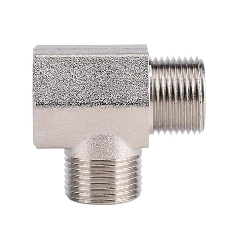 T-shape adapter for Toilet Bidet Attachment Kit With Hot And Cold Water Diverter Valve, metal finish