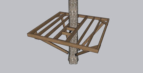 10 Foot Square Treehouse Bracket Kit With Heavy Duty Static Brackets And Rugged Structural Screws, Includes Tabs And Nuts, Built For Sturdy Outdoor Treehouse Building And Deck Projects