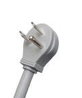 Close-up of right-angle plug on Six Outlet Surge Protector Power Strip With Six Foot Cord And Right Angle Plug For Home Office And Electronics Protection
