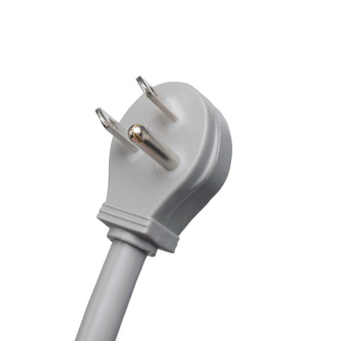 Close-up of right-angle plug on Six Outlet Surge Protector Power Strip With Six Foot Cord And Right Angle Plug For Home Office And Electronics Protection