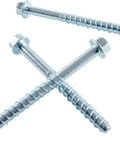 Tough As Nails Concrete Screws And Anchor Bolts 5/8 Through 6 Inch 10 Pieces Kit Set Zinc Coated Hex Head Vibration Resistant screws.