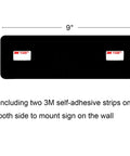Premium Restroom Sign 9x3 Acrylic With Double Sided 3M Tape HD UV Print Bright Black Background Easy To Find