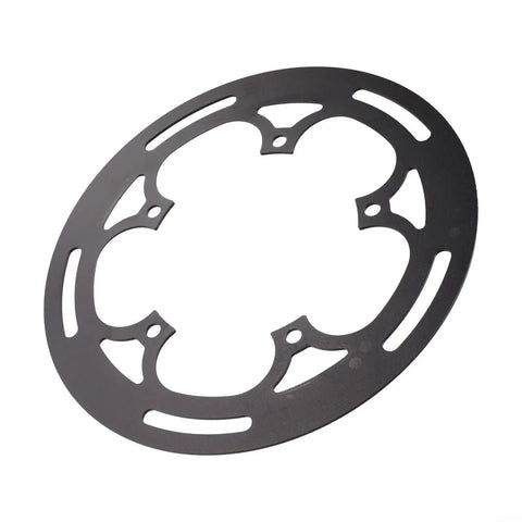 Chainring Guard For 130 BCD Aluminum Alloy Crankset Tooth Protector And Spider Shield For 50T To 54T Single Ring Black 235mm Diameter.