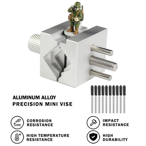 Slick Tabletop Mini Vise Legit Heavy Duty Bench Clamp For Jewelry Crafting Electronics Repair And Gunpla Assembly, aluminum alloy design.