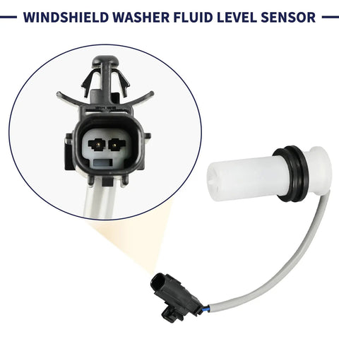 Mitsubishi Windshield Washer Fluid Level Sensor For Outlander 2014-2020, Outlander Sport 2016-2025, Outlander PHEV 2018-2022, Eclipse Cross 2018-2025 Replacement 8260A406 Plug And Play Easy Install front view with connector