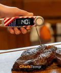 X10 Instant Read Digital Meat Thermometer With Rotating Probe Backlit Display And Waterproof Pro Kitchen Tool in use