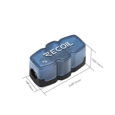 Mini ANL Inline Fuse Holder Set of 5 With Wire Reducers 4 8 Gauge Fuse Block forged brass inline fuse dimensions 2.24x1.18x1.02 inches
