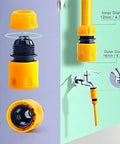 Heavy Duty Garden Hose Connector Kit With Quick Connect Fittings For 12 16 And 25mm Pipes To Fix Leaks Fast And Keep Your Water Flow Strong, 16mm connector